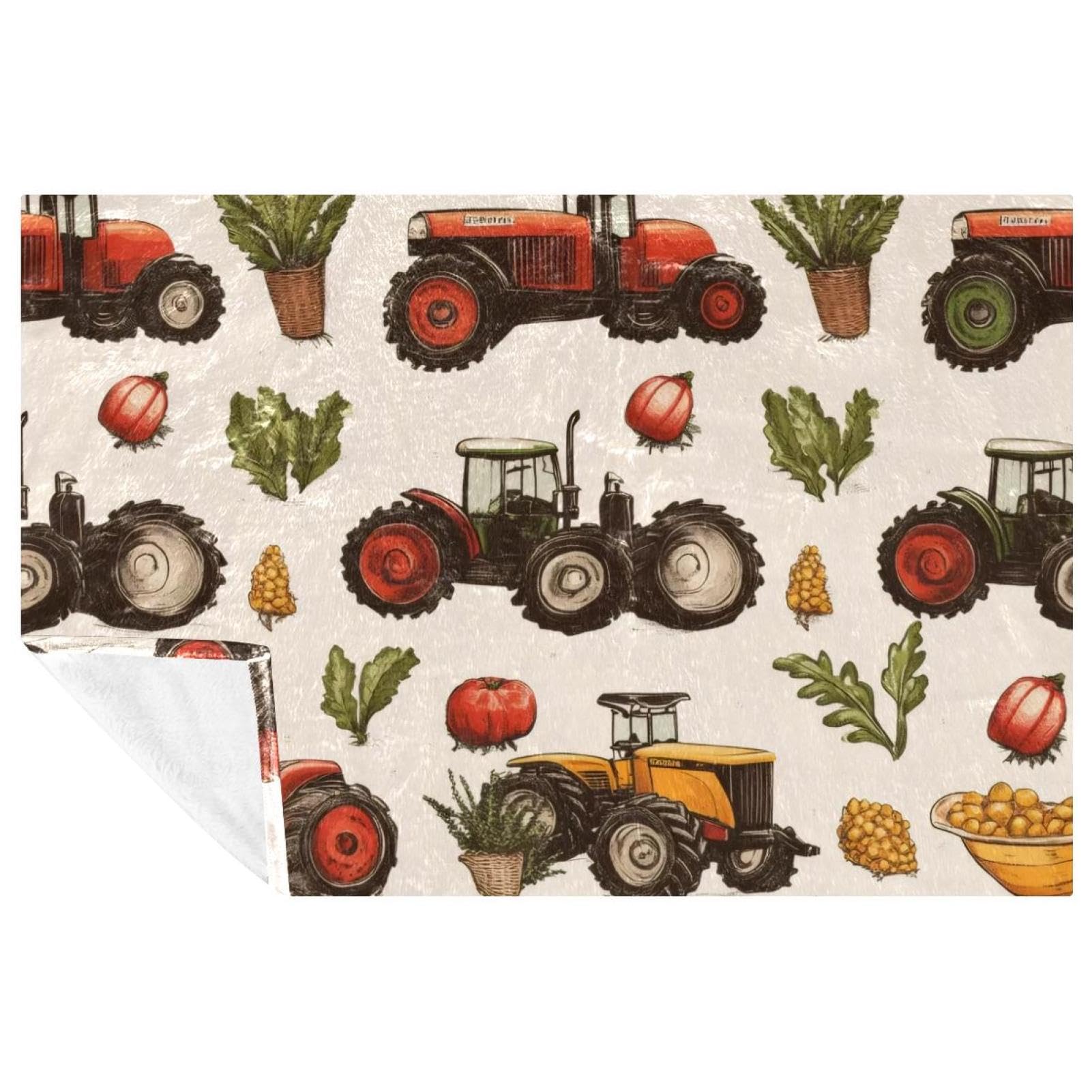 Couverture tracteurs douce contre le froid du canapé plaid lit 150x100