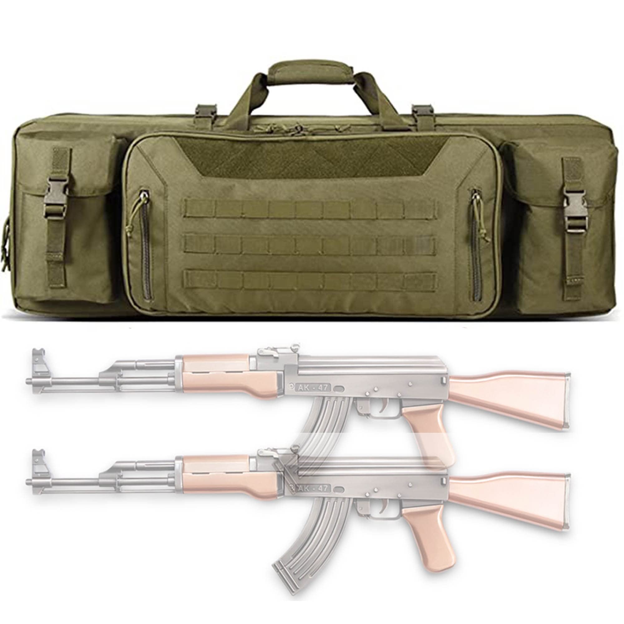 Amazon.co.jp: ANSNOW タクティカルライフルケース ライフル用ダブル