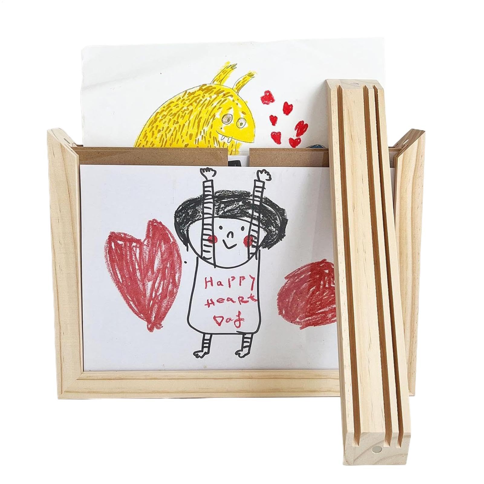 Cadre photo pour dessins d'enfants en bois massif et finitions soignées
