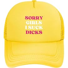 Sorry Girls I Suck Dicks Mesh Cap Men Women Baseball Cap Dad Trucker Hat Gift
