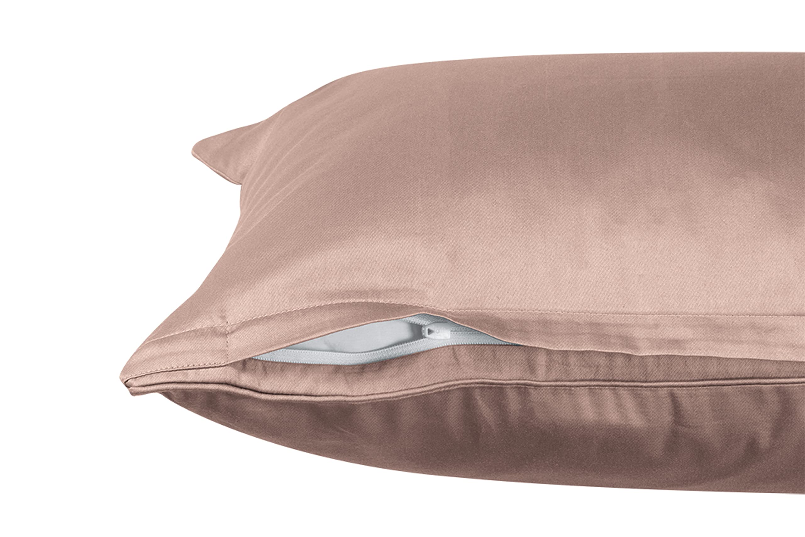 Pościel Pure 155 x 220 róża - pościel bawełna - zestaw pościeli z poszewką na poduszkę 4-częściowy - 2 x poszewka na poduszkę 80 x 80