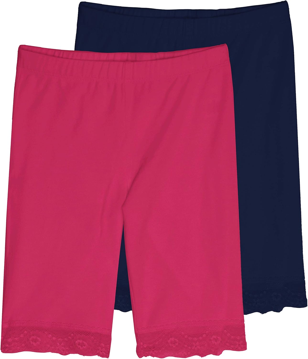 Girls' 2-Pack Lace Trim Bike Shorts by KIDPIK Myanmar Ubuy