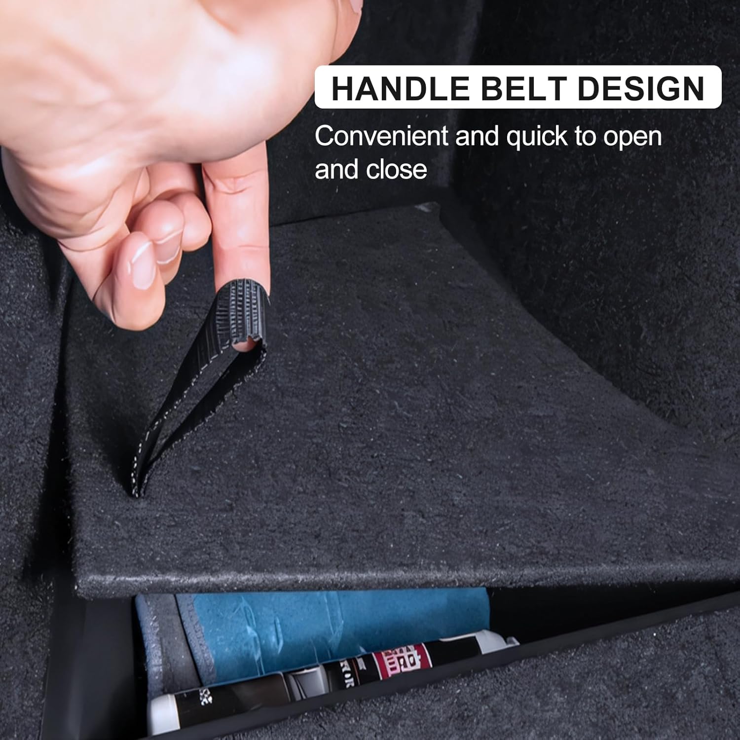 2PCS Rear Trunk Storage Bins with Lids for Tesla Model 3 Highland Waterproof Rear Side Box TPE Rear Trunk Storage Box with Flocked Lids Fit 2026 2025 2024 Tesla Model 3 Highland, Easy to Clean