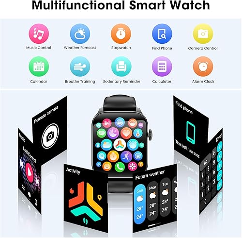 Miniatura 6 de Curve - Reloj inteligente para hombres y mujeres, relojes inteligentes de 1.91 pulgadas con más de 120 modos deportivos, rastreador de actividad