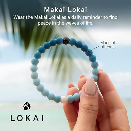 Miniatura 2 de Lokai Pulseras hawaianas de cuentas de silicona para mujeres y hombres, la colección Surf Ohana Beach Jewelry Pulsera de cuentas de moda con