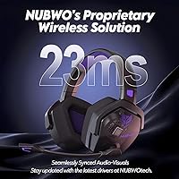 Vista 44 de NUBWO G06 - Audífonos inalámbricos para videojuegos con micrófono para PS5, PS4, PC, Mac, 3-en-1, inalámbricos 2.4GHz para PlayStation, modo Naranja