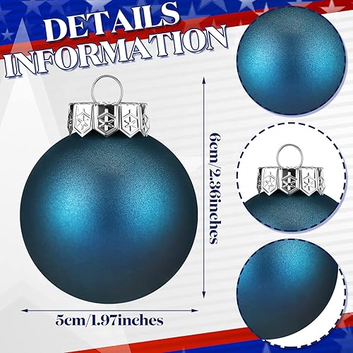 Miniatura 3 de Leitee Bola colgante de Navidad patriótica para árbol de Navidad, adorno de Navidad, decoración de boda, bola para colgar para árbol de Navidad,