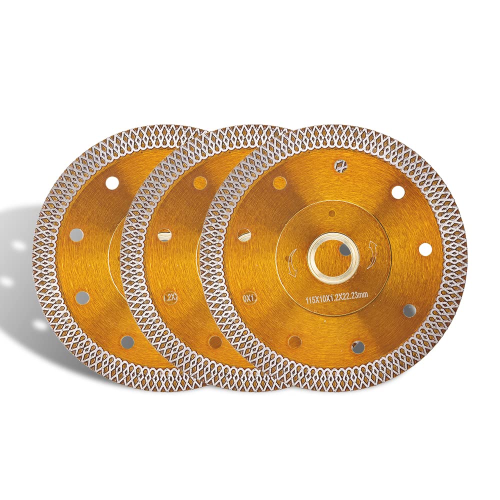 PANFREET 3Pcs/Lot Super Thin Tile Blade 4.5" Diamond Cutting Blade for Ceramic Porcelain Stone