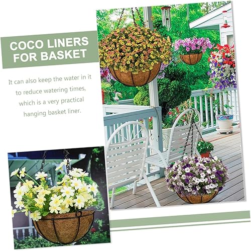 Miniatura 7 de BESTOYARD Revestimientos para cesta de flores, inserción de maceta, revestimiento de maceta de canal, revestimiento de macetero de coco, alfombrilla