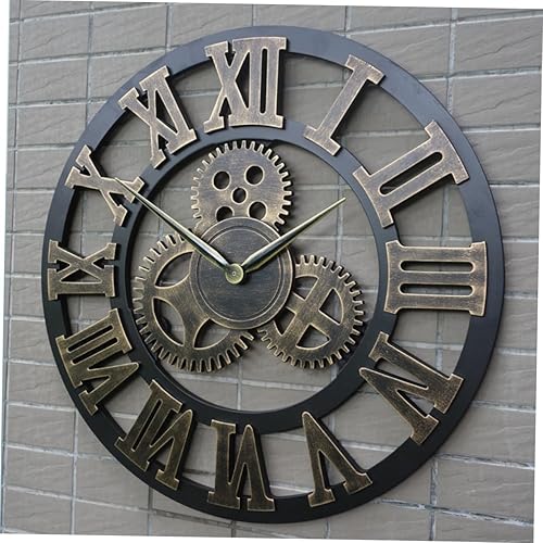 Miniatura 7 de Garneck 2 pcs Steampunk Wall Clock Decorative Living Room Clock reloj Digital de pared Modern Wall Clock Non Ticking Wall Clock noiseless Wall Clock
