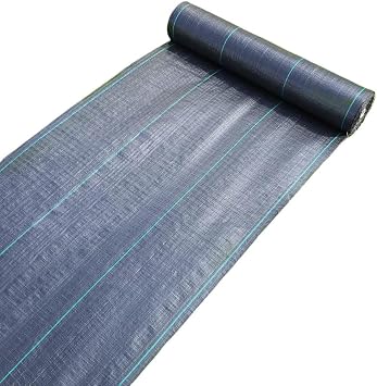 Popular Weed Control Sheet, Black, 6.6 x 328.4 ft 2 x 100 m, Strong Weed Control Sheet, Agricultural Sheet, Weed Prevention Sheet, Fixing Pin, Thick, High Intensity, High Permeability, Weed Control