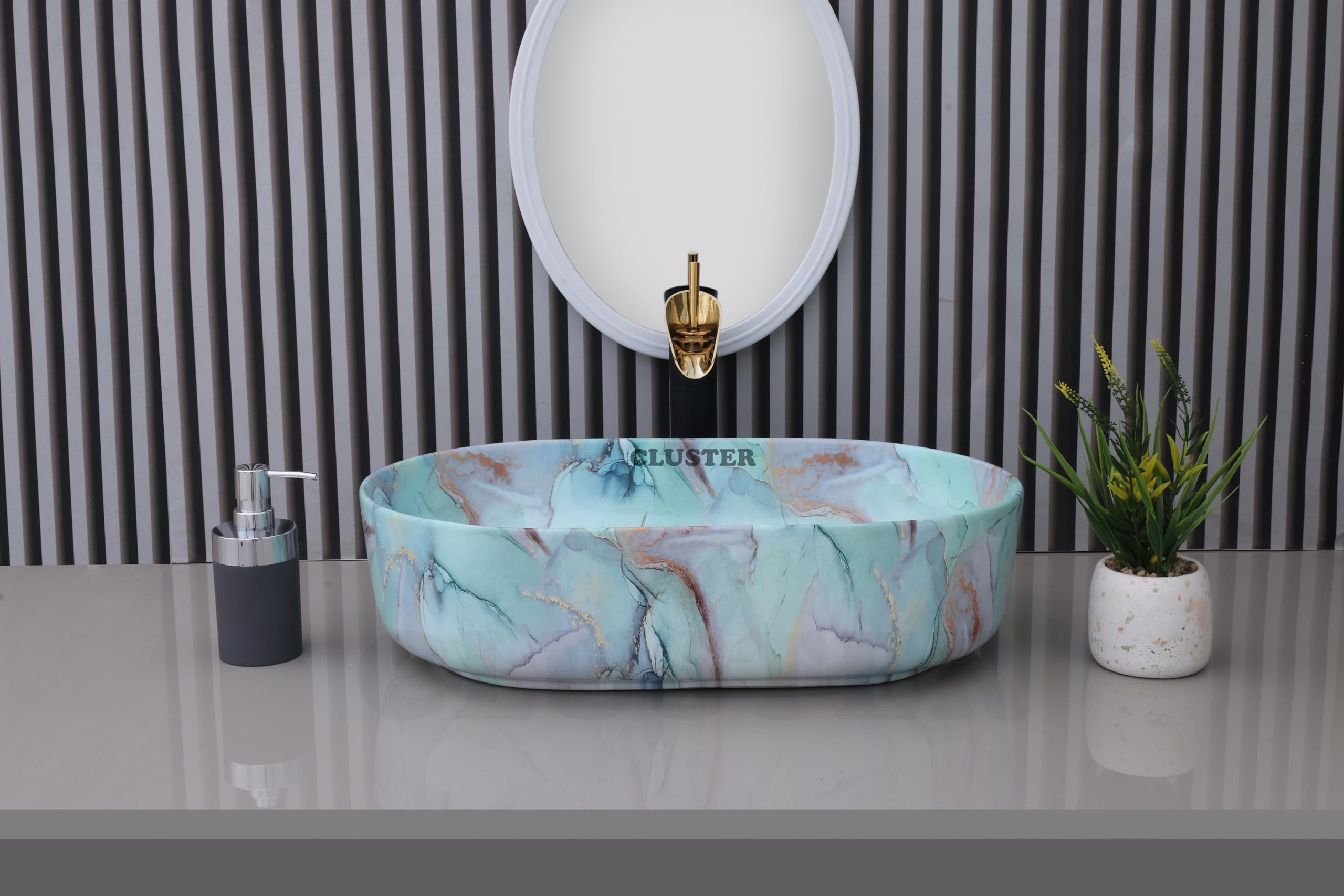Cluster Designer Wash Basin - Ceramic Sink for Bathroom -18 Cluster Designer Wash Basin - Ceramic Sink for Bathroom -18