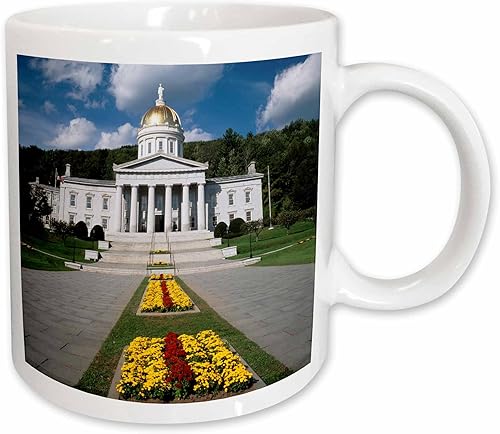 3dRose mug_147697_2 State Capitol Building, Montpelier, Vermont, USA Us46 Wbi0055 Walter Bibikow - Taza de cerámica, 15 onzas