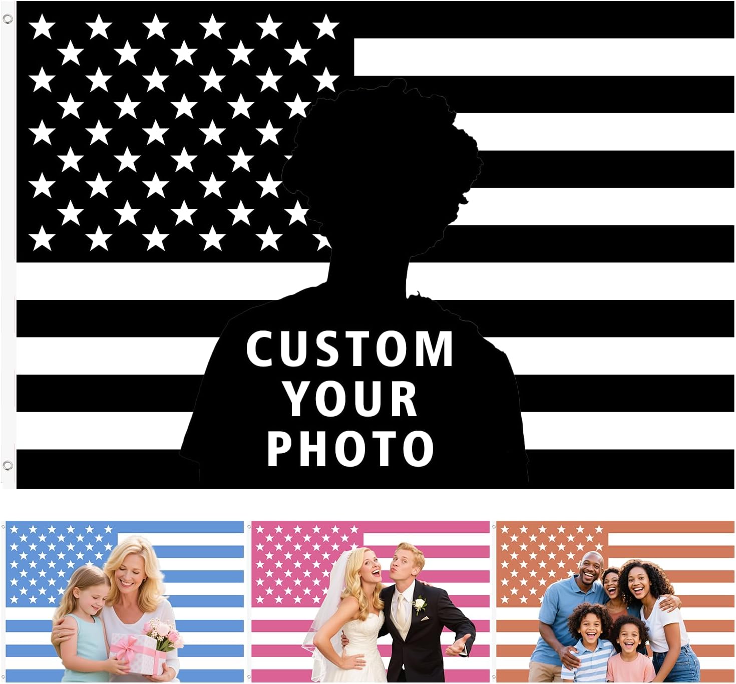 Custom Pink American Flag 3x5 Ft Personalized Flag Design Image Logo Text Custom American Flags Customized Tapestry Poster for Clubs Bars Bedroom Room Dorm Concerts Outdoor Garden Decor (custom flag)