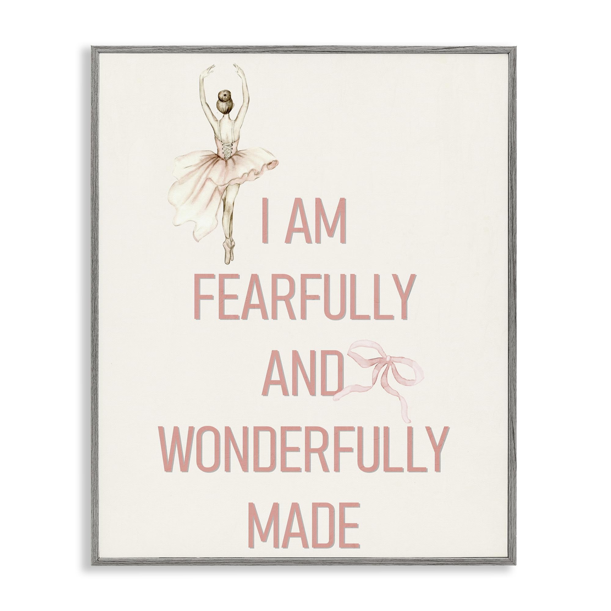 Tableau ballerine Giclée encadrée Stupell Industries par Kim Allen gris