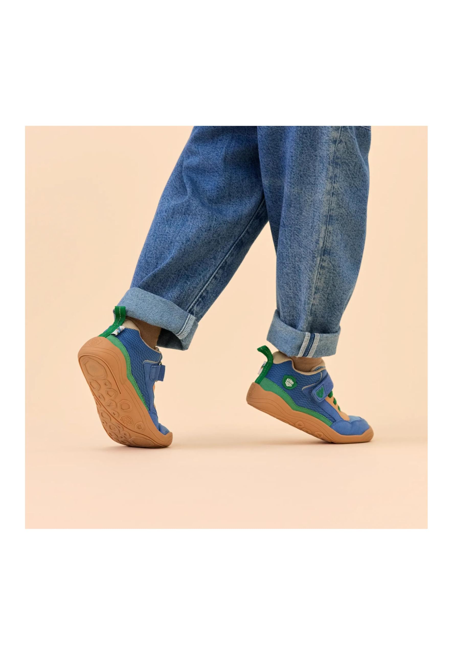 Affenzahn Halbschuh Vegan Cheerly mit Klettverschluss, Atmungsaktiv, Leicht, Flexibel in Größe 21-35