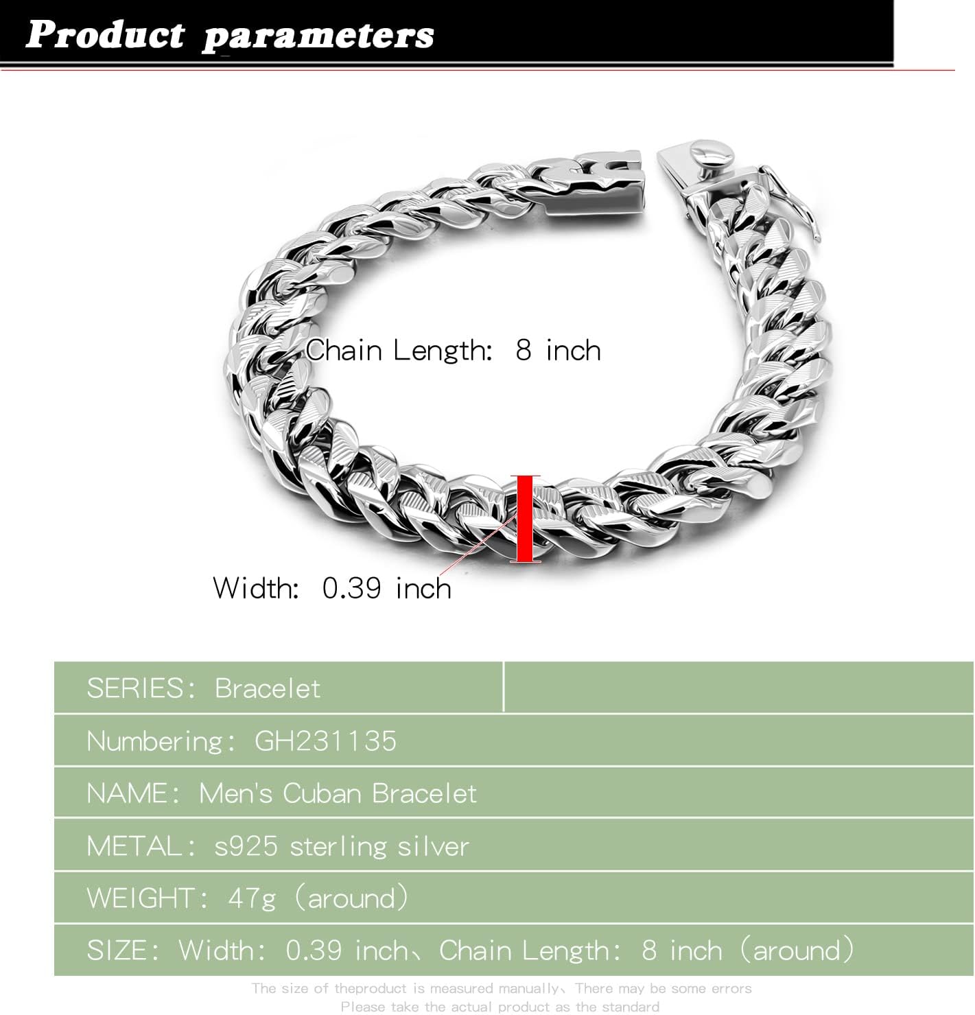 Men 925 Sterling Silver Solid Miami Cuban Link Chain Bracelet -10MM - 12MM- Curb Cuban Bangle 7" 7.5" 8" 8.5" 9" 9.5"10" Thick Big Link Man Teen Boys Jewelry Gift, 9", no gemstone - Image 3