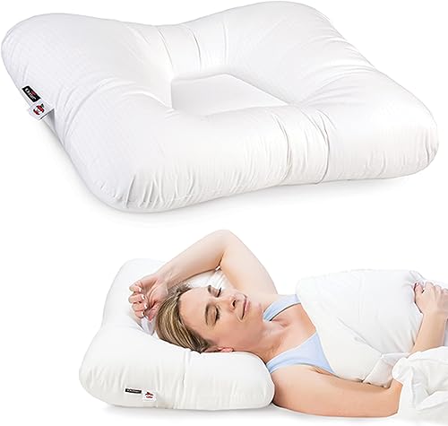 Core Products Almohada de apoyo cervical de tres núcleos de tamaño completo muy firme regulación de temperatura superior al material