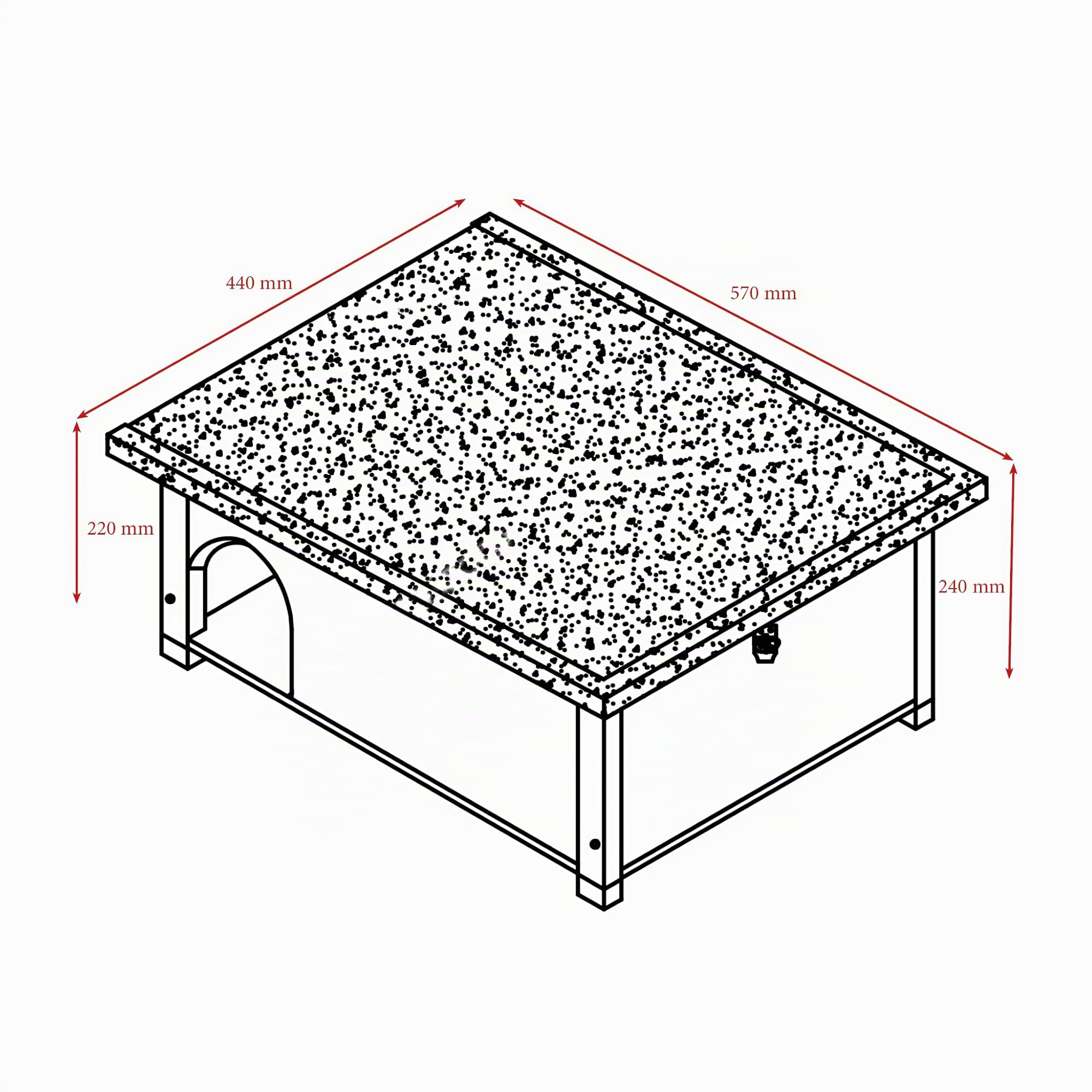 FeelGoodUK - Casa per ricci e rifugio per ibernazione, grande habitat all'aperto a prova di predatori, copertura in feltro e pavimento in legno, per ricci da giardino per animali domestici (grigio