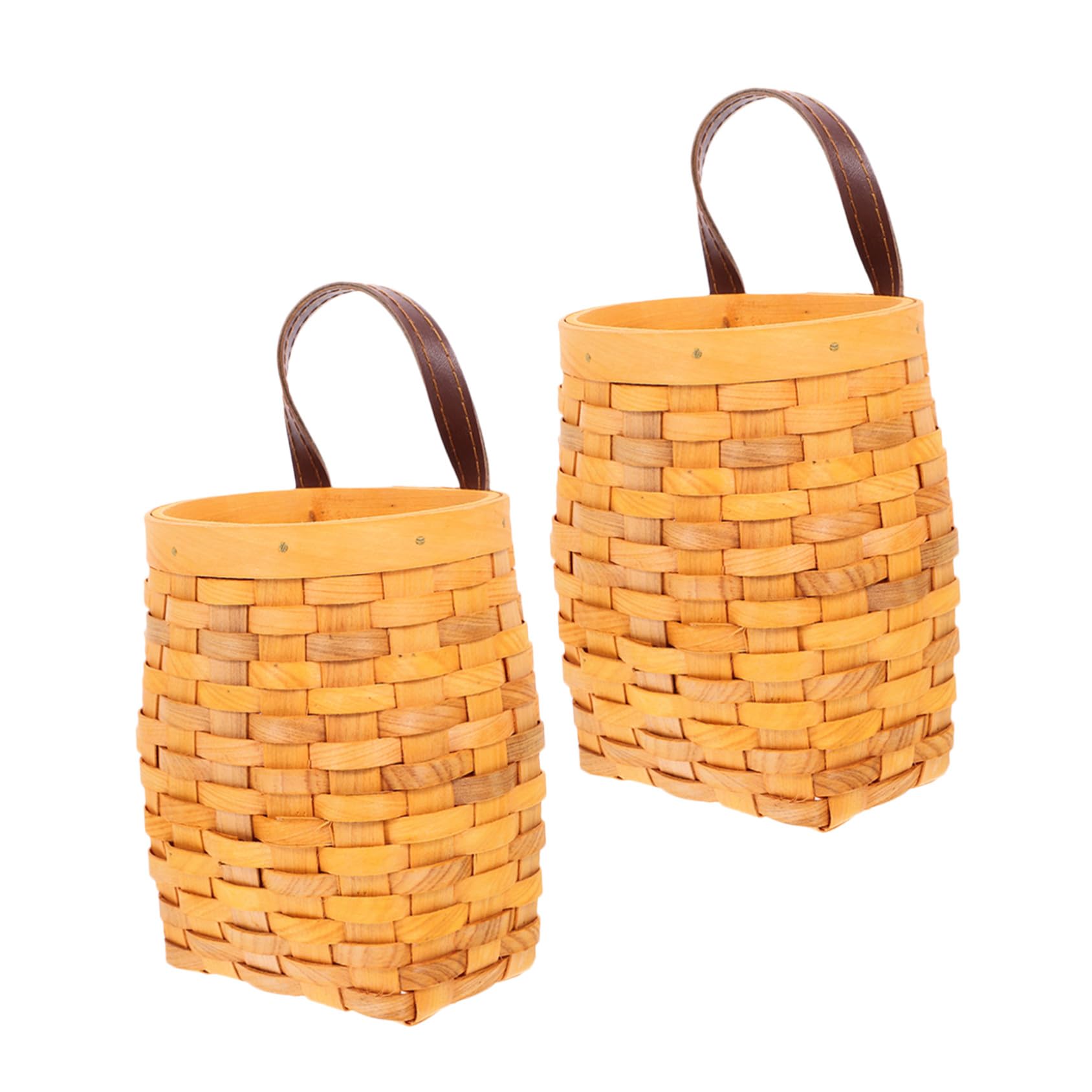 TOYANDONA Cestas Tejidas a Mano para Colgar en Pared, 2 Piezas