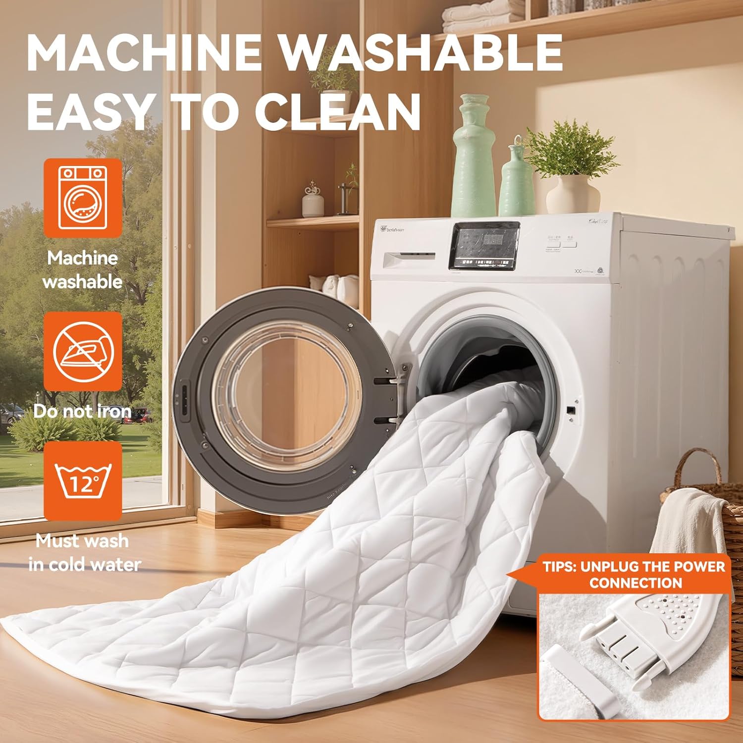 Heated Mattress Pad Twin, Bed Warmer with Preheat Functions, 6 Heat Settings, 1-10 Hours Auto Shut Off, Fast Heating, Deep Pocket Fit, Machine Washable, ETL Certified Electric Mattress Pad, 39"x75"