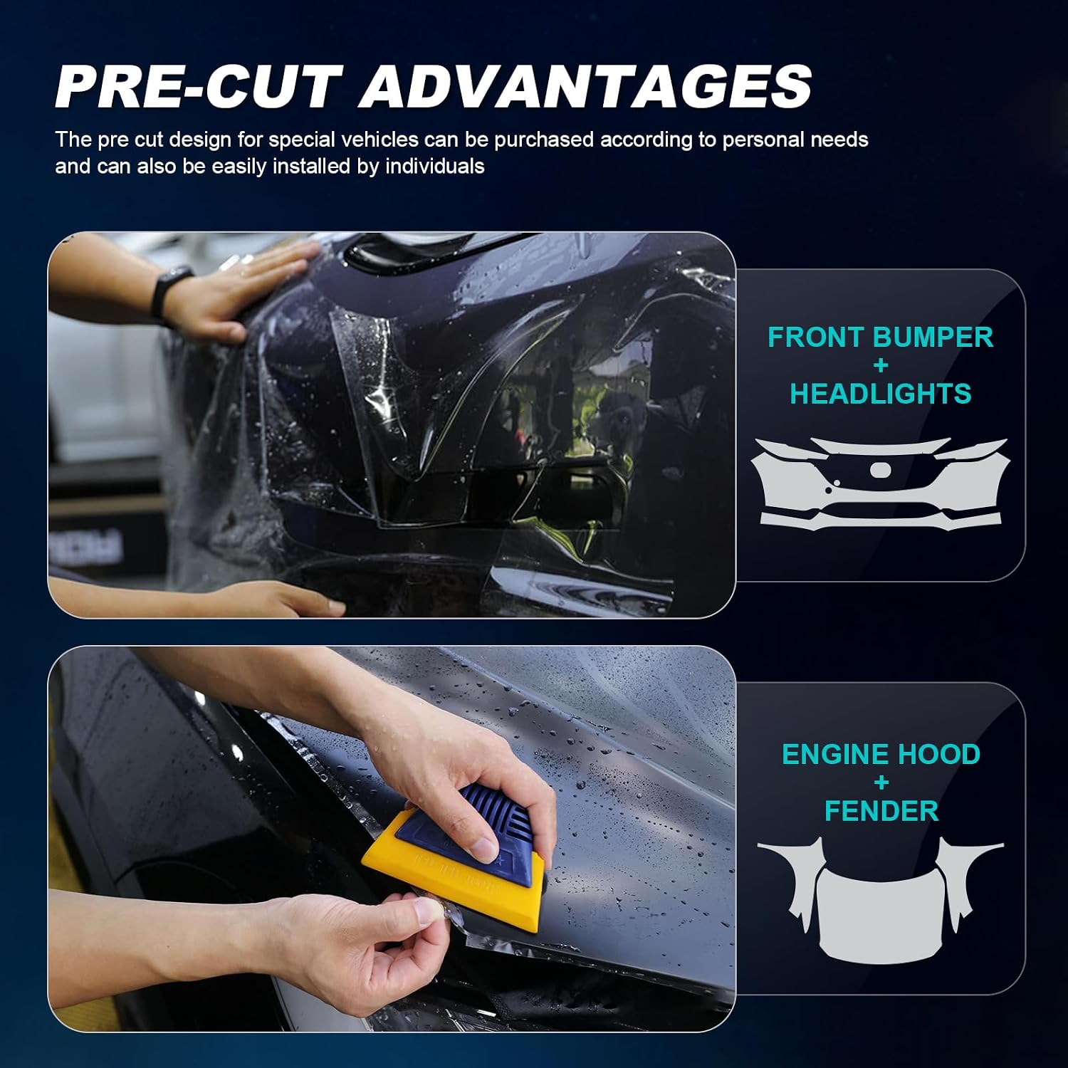 for 2022-2025 Mazda CX5 Precut Paint Protective Film 8.5 Mil TPU PPF Clear Car HD Scratch Exterior Accessories (Front Bars + Headlights 7Pcs)