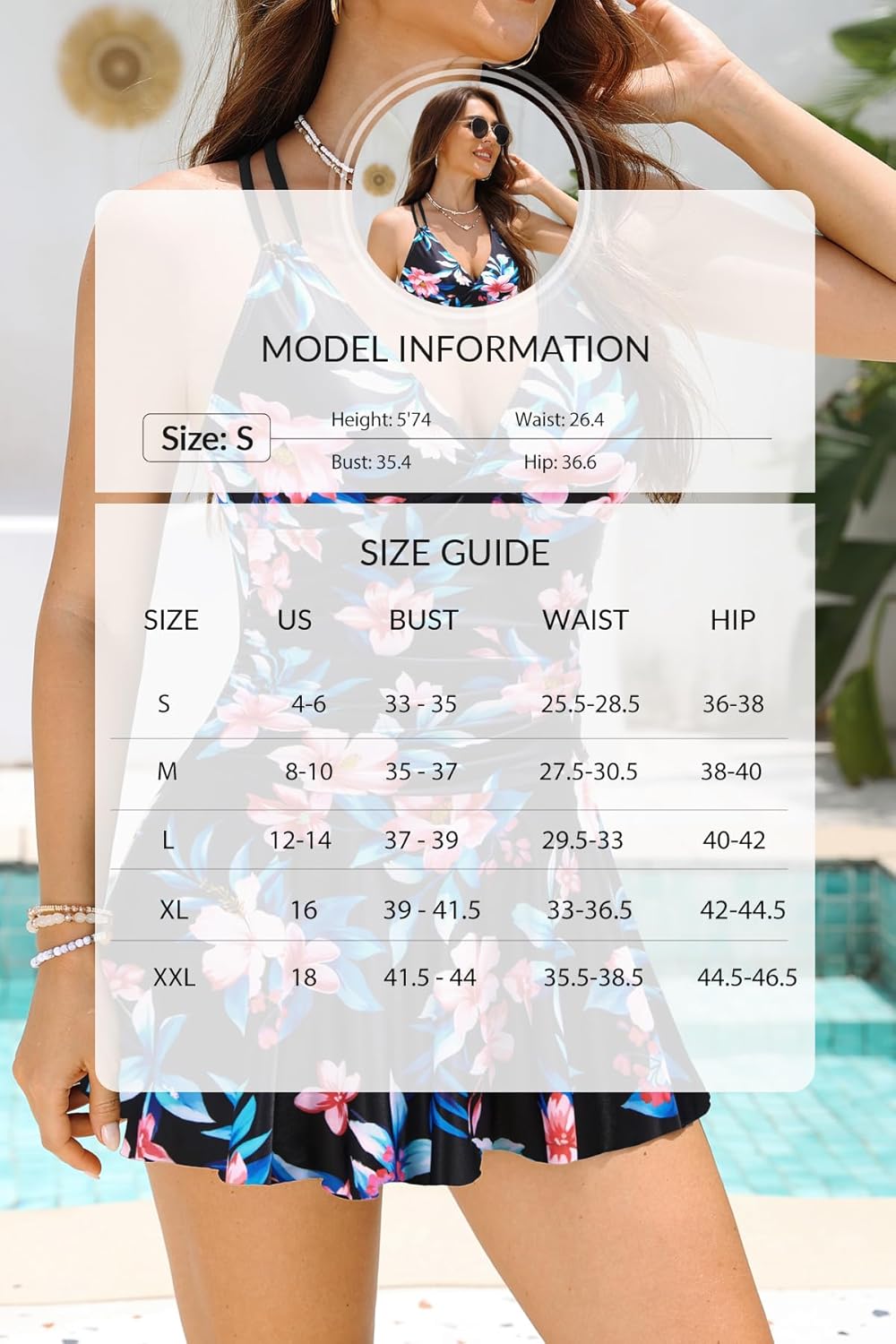 Daci Women's One Piece Swim Dress-Modest Tummy Control Swimdress Bathing Suit 2026 Ruched Swimsuit with Skirt - Image 6