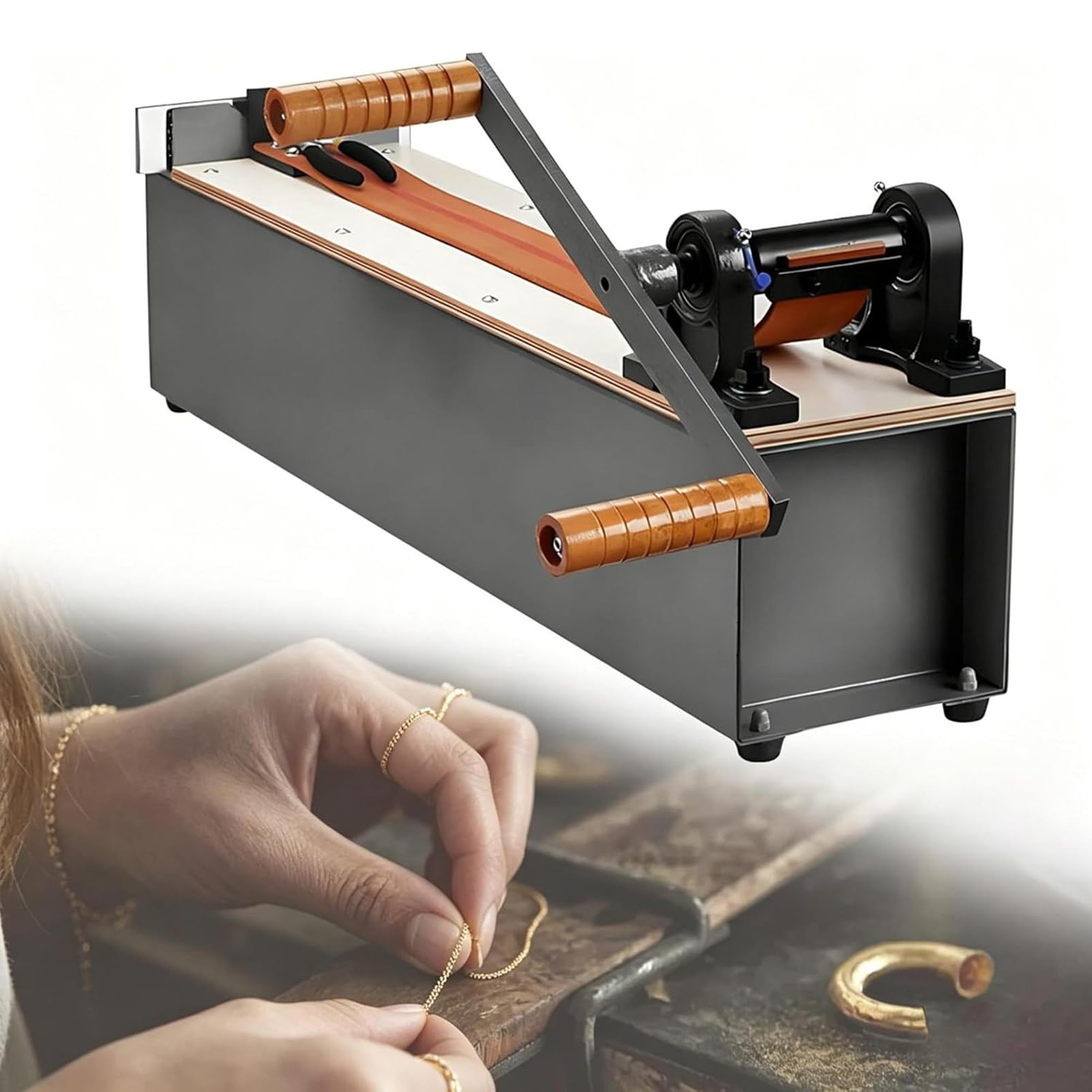 Macchina per trafilatura Manuale per progetti Fai da Te, Realizzazione di Orecchini, Incisione e Lavorazione del Legno, Include Maniglia Rimovibile per Un Facile utilizzo
