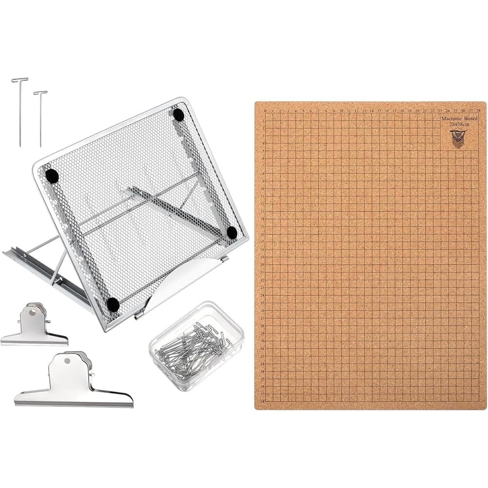 Planche Macramé 12x16 Pouces Support Réglable Métal Bracelet Tressage