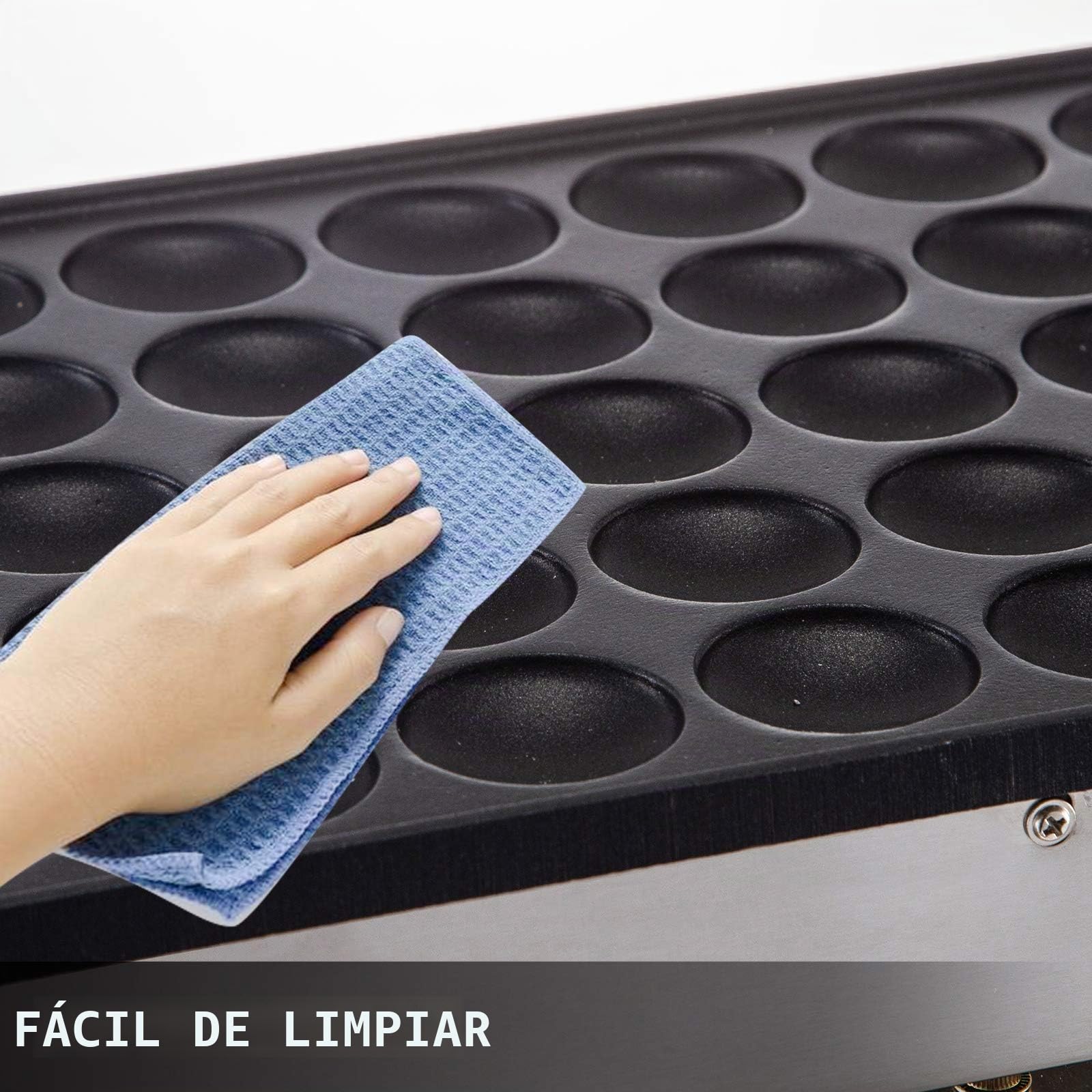 VEVOR Máquina para hacer panqueques de gofres 50 piezas para hacer panqueques de 1600 W Poffertje Mini máquina eléctrica de panqueques holandeses de 1.8 pulgadas