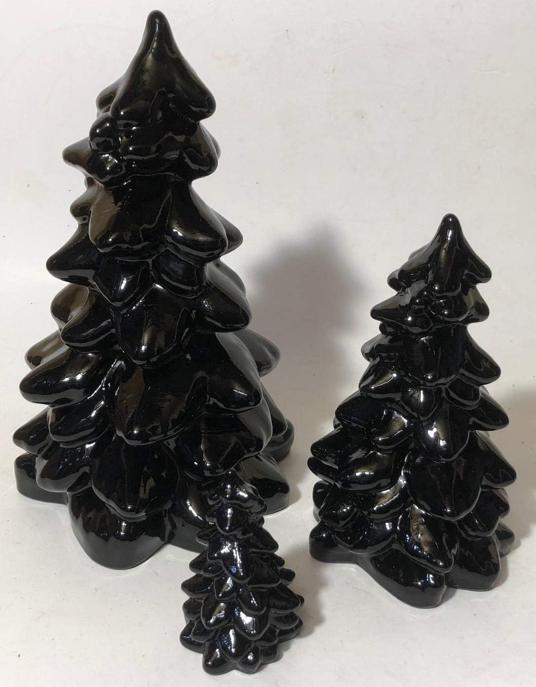 3 Piece Holiday Glass Christmas Tree Set - Mosser USA (Hunter Green)