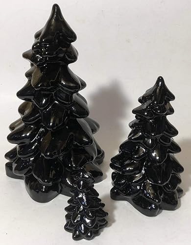 Miniatura 7 de Mosser USA - Juego de 3 piezas de árbol de Navidad de cristal navideño (carnaval verde manzana con gemas Swarovski)