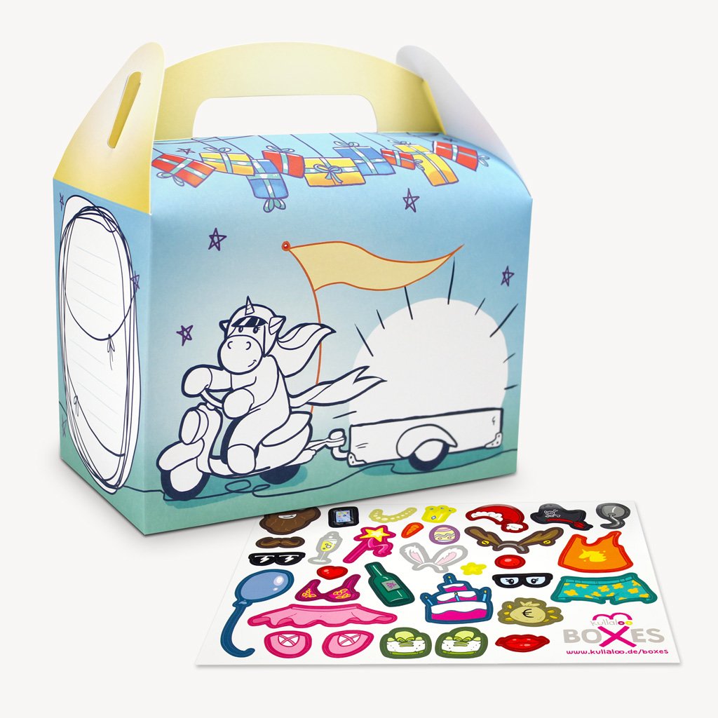 'DIY Manualidades Set regalo Box Unicornio "Lady Lu con un moderno Pliego de pegatinas para colorear & Cristal, 8 unidades