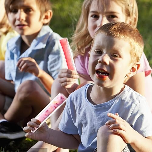 Miniatura 3 de 100 bolsas de molde para paletas de hielo, bolsas de hielo con embudo, bolsa de molde para niños, bolsas de paletas de hielo reutilizables, tubos de