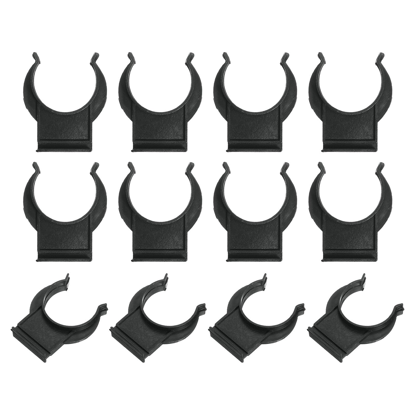 uxcell 12Pcs 1.65''x1.38'' Plastic Leveler Leg Toe Kitchen Clips Foot Buckle, Furniture Legs Plinth Skirting Board Snap Plinth Leveler Leg Clips for