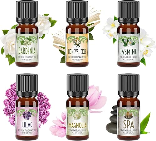 Miniatura 8 de Good Essential Sweet Scents - Juego de aceites aromáticos  Paquete de 10 aceites de regalo navideños a granel para difusores de aromaterapia,