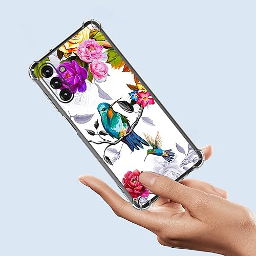 Miniatura 3 de Funda para Galaxy A14 5G, colibrí en flores, protección contra caídas de pájaros, funda a prueba de golpes, carcasa protectora de cuerpo completo