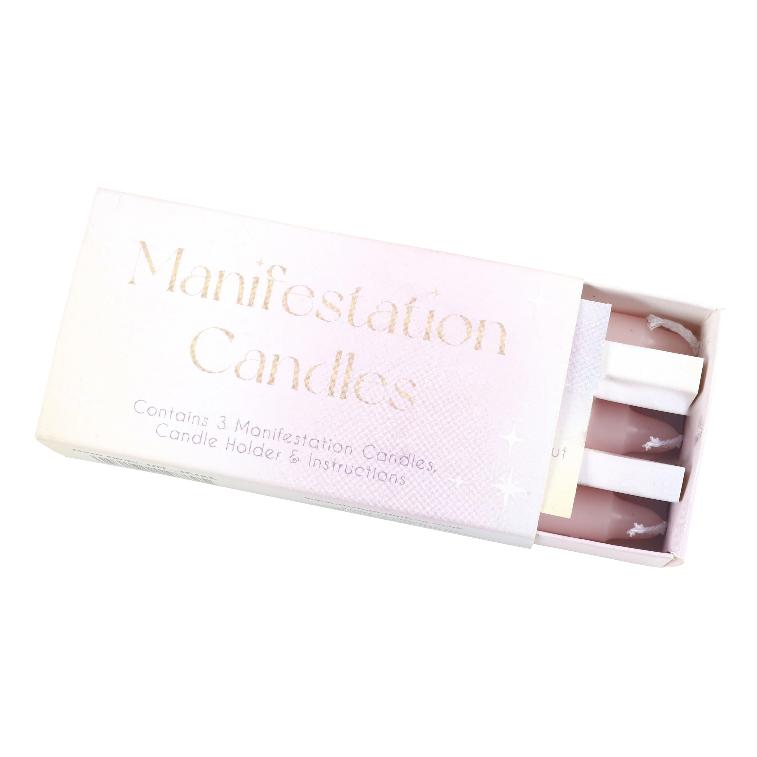 Something Different Wholesale Pink Set Of 3 Manifestation Spell Candles - Candles For Positive Energy And Intention Setting