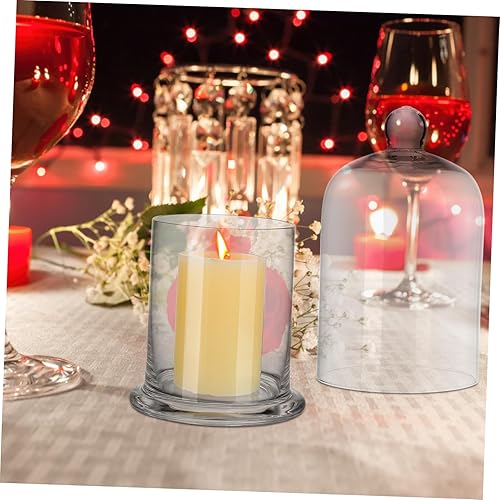 Miniatura 5 de IMIKEYA Portavelas de cristal con forma de campana para decoración del hogar y elegante