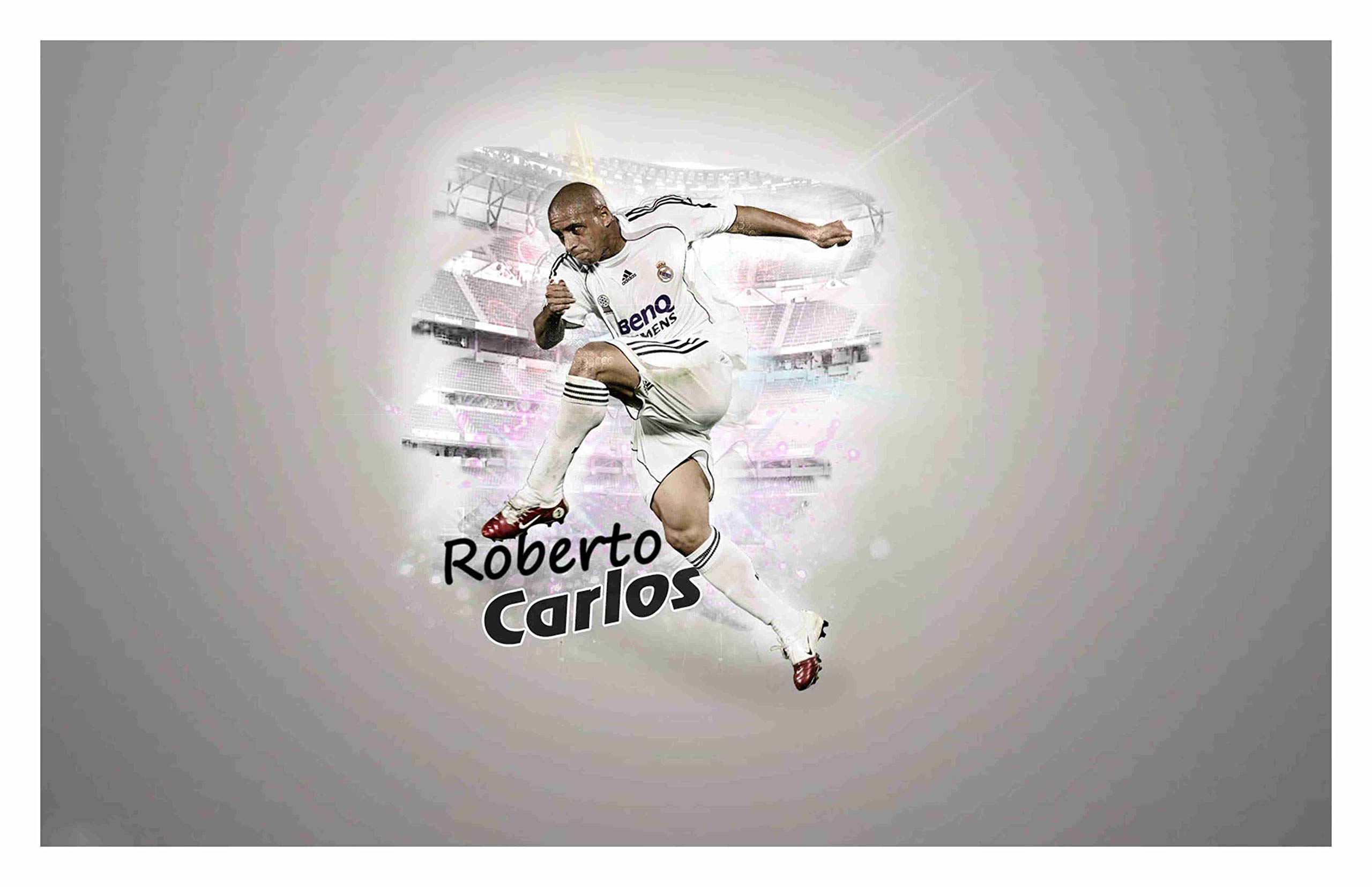 BALDAU PRINTS Roberto Carlos Footballer Wall Poster For Room (Gloss Laminated, 12X18 Inch, 300 GSM) M10