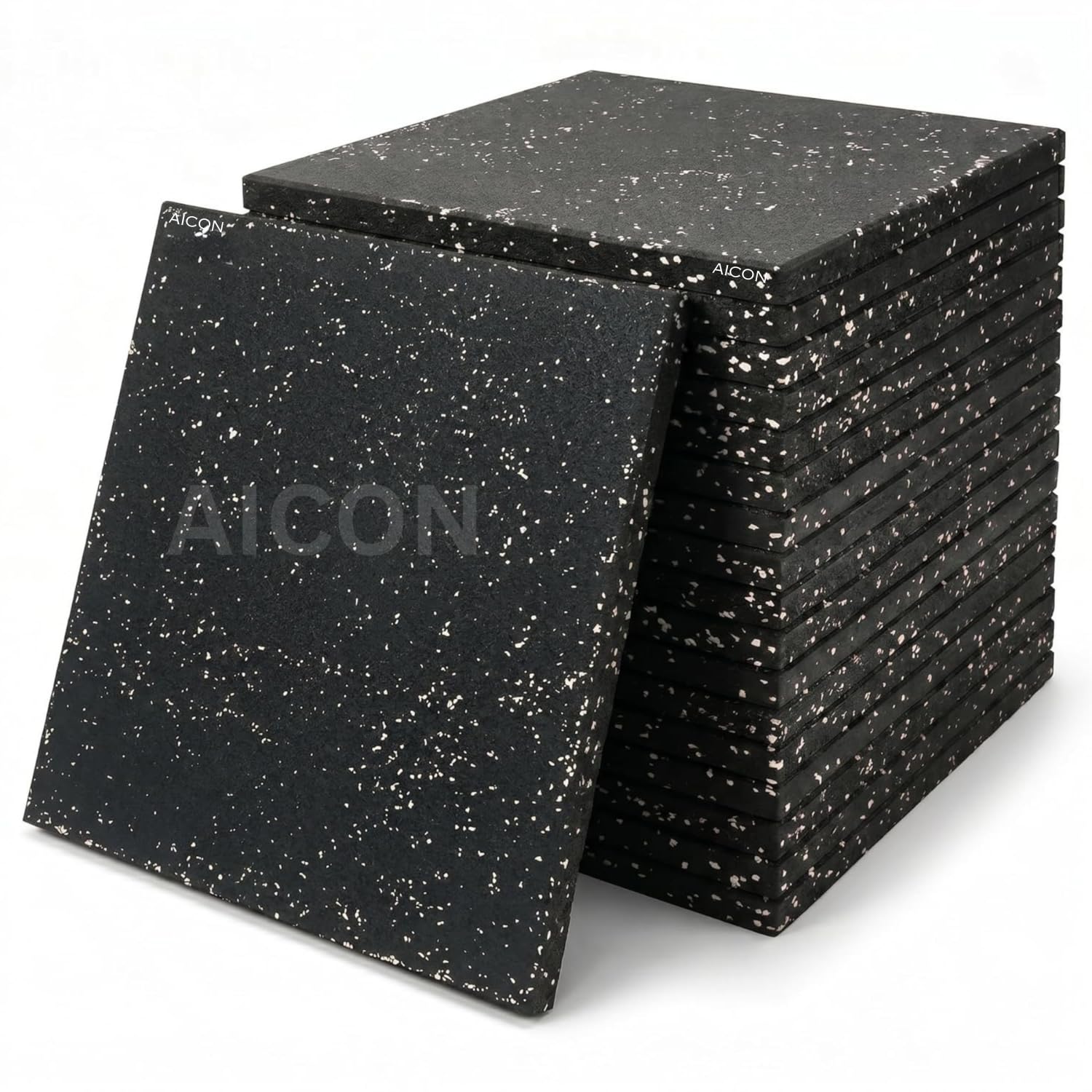 AICON Gym Floor Mats | EPDM Rubber Gym Flooring Tiles 20 x 20 Inch, 10mm Thick | Anti-Slip Heavy Duty Exercise Mat for Home Gym, Workout, Yoga, Weight Training & Kids Play Room (2 Pc || 5.5 SqFt)-image-20