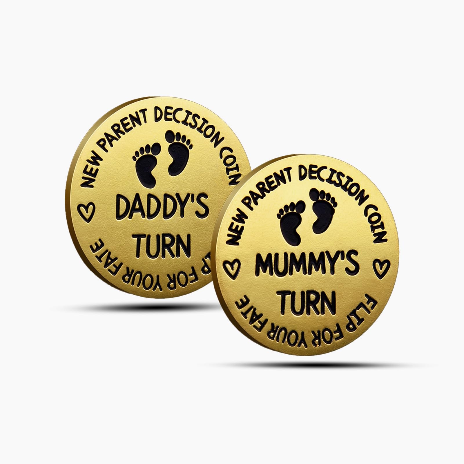 Funny New Parents Christmas Gift - New Dad Mom Parents Decision Coin Gift for Dad Mom to be, Pregnancy Gifts for First Time Daddy Mummy, Baby Shower