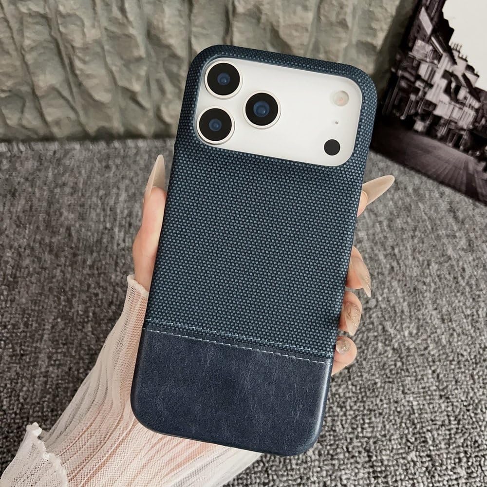 Étui business splice iPhone 13 Pro Max cuir nylon respirant et mat