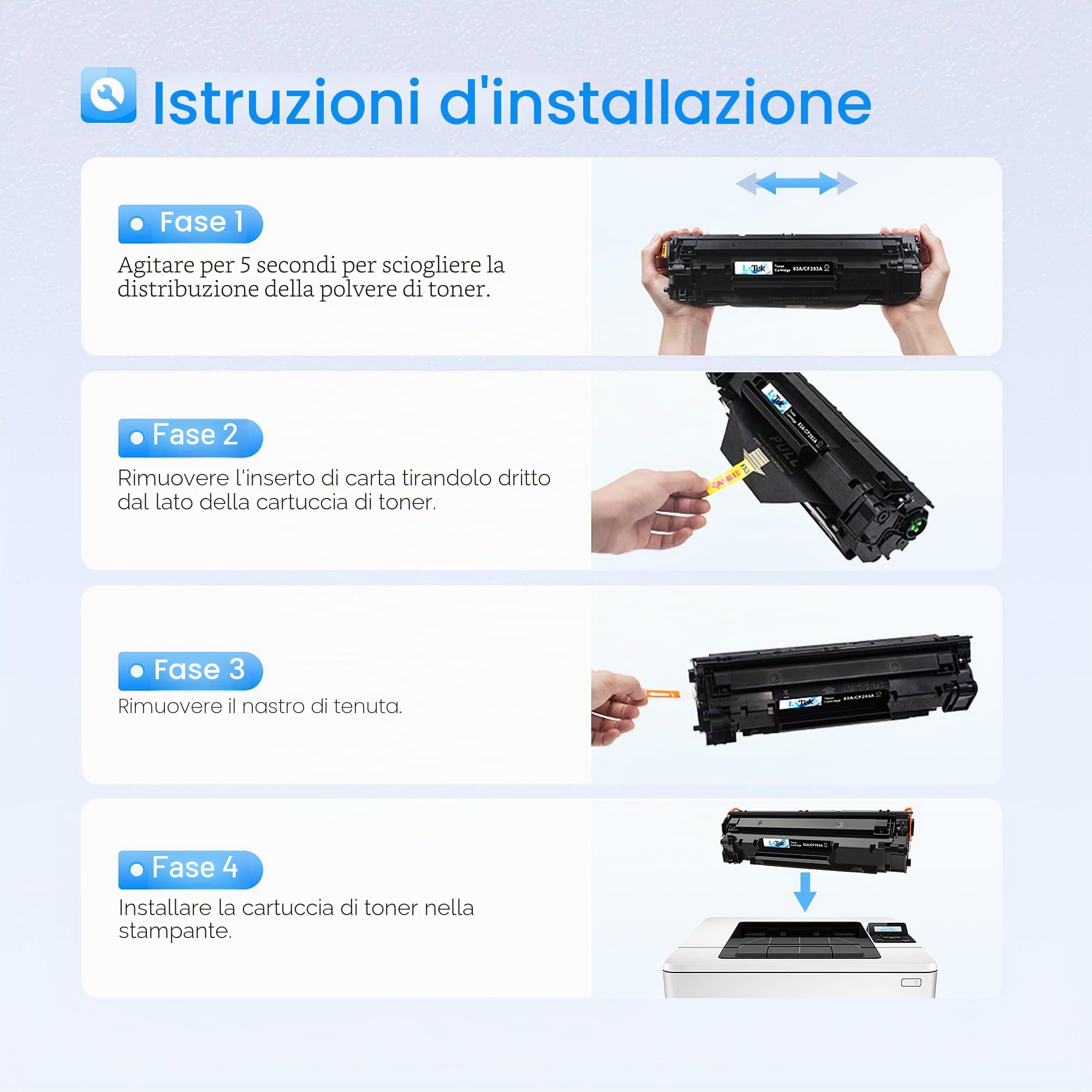 LxTek Compatibili Cartucce di Toner Sostituzione per HP 83A CF283A per LaserJet Pro M201dw M201n per MFP M225dn M225dw M125a M125rnw M125nw M127fn M127fp M127fs M127fw (Nero, 2-Pack)