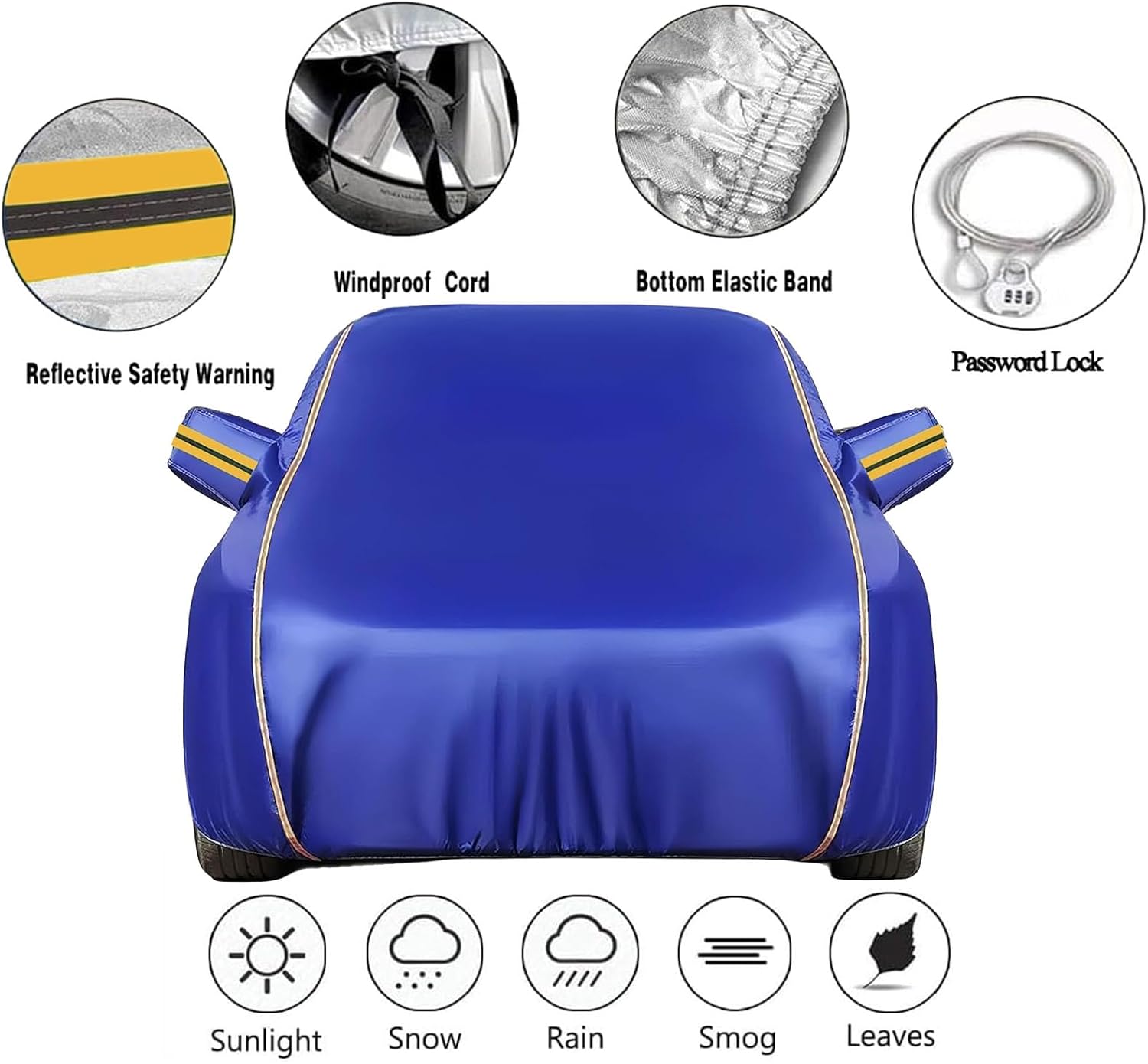 Car Tarpaulin for Suzuki Swift(2004-2023) Waterproof Car Cover,Custom Car Cover Waterproof Scratch Resistant Breathable Car Covers for Winter with Side Zipper Reflective Strip