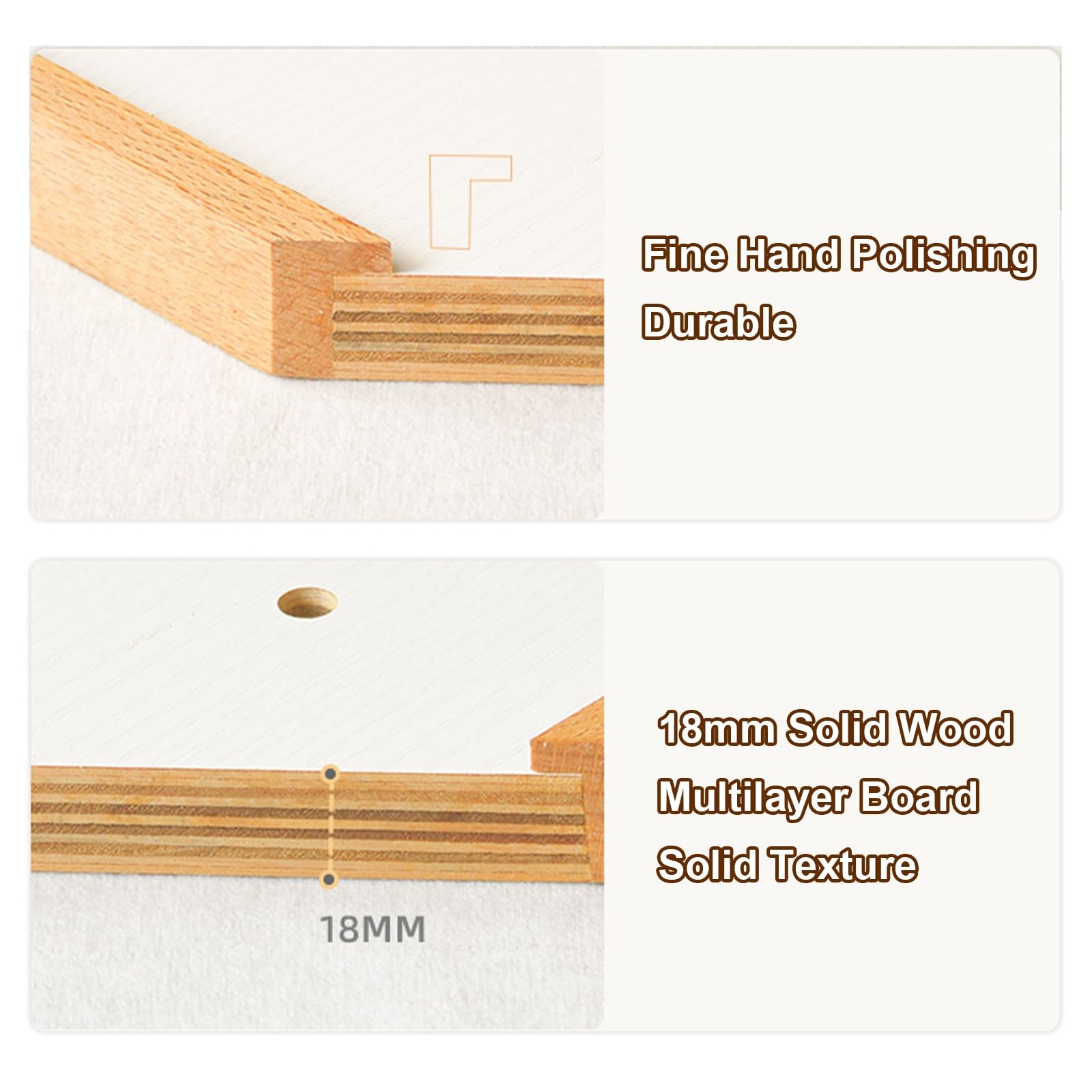 Wandmontierte Lochwand mit Zubehör, Holz-Organizer-Display für Schlafzimmer, Zuhause, Büro, Bastelraum, Hängende Hölzerne Pegboard
