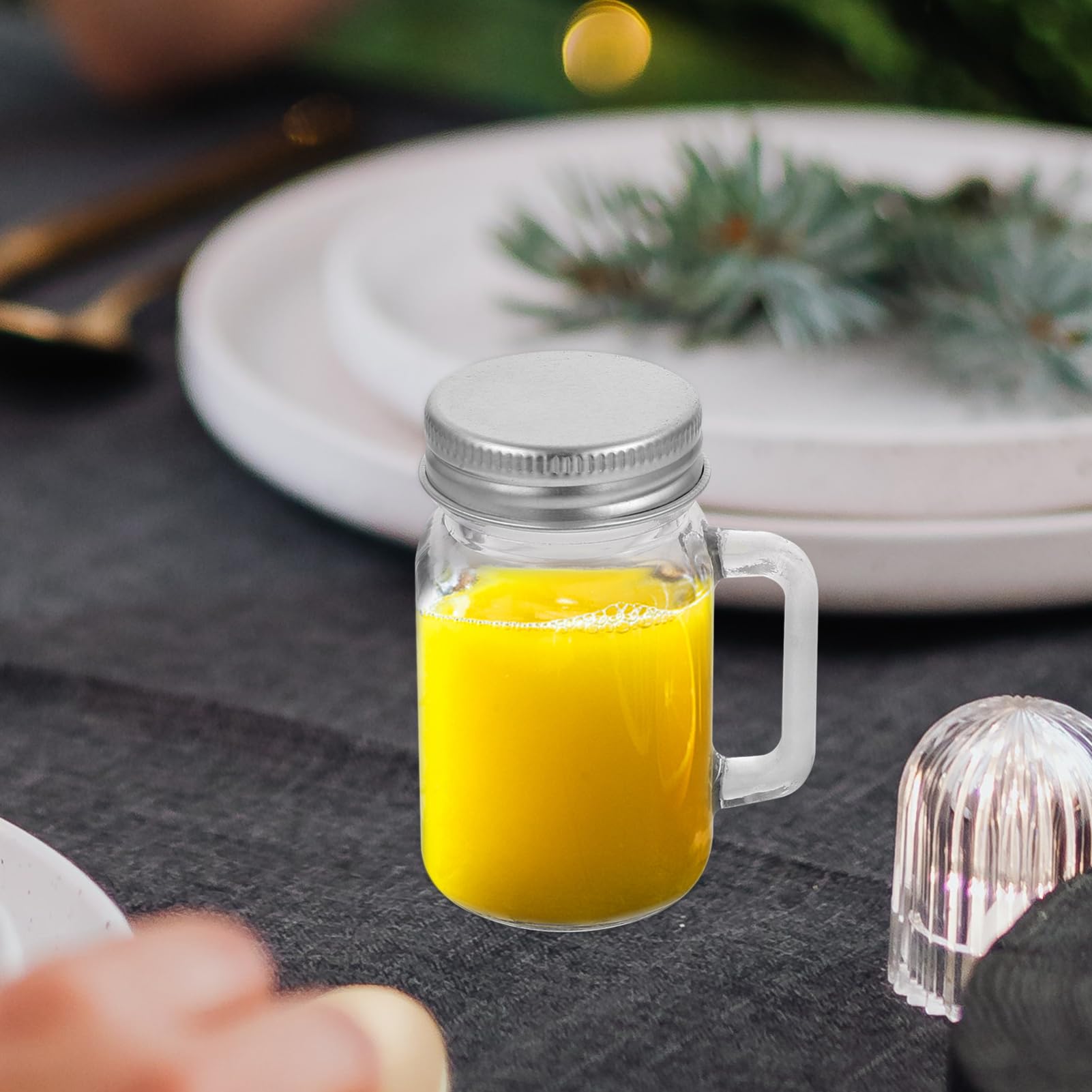 Zerodeko 16 Stück Mini Glasgefäße mit Deckel Teiliges Wiederverwendbare Marmeladengläser für Tee Kaffee Aufbewahrung Spülmaschinenfest für Küche und Diy Projekte