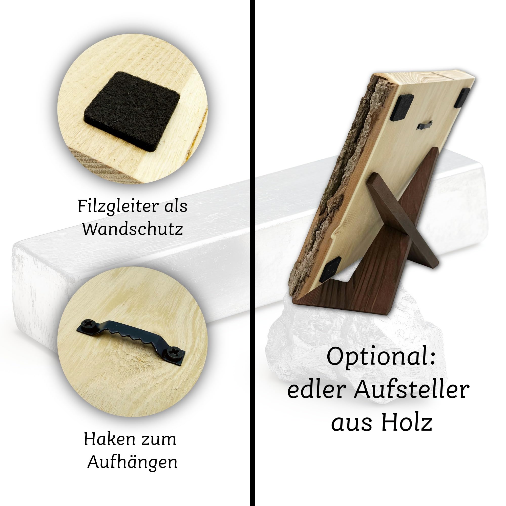 Glückshufeisen Holz, Eiserne Hochzeit 65 Jahre, personalisiert