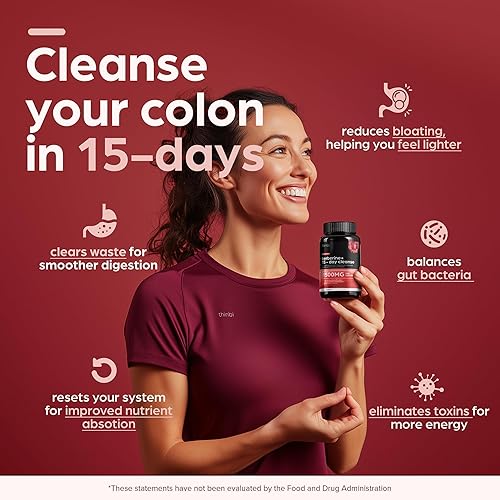 Miniatura 2 de Limpieza cetogénica avanzada de colon con berberina 1500 mg  15 días de desintoxicación de parásitos para hombres y mujeres  Fórmula extra fuerte