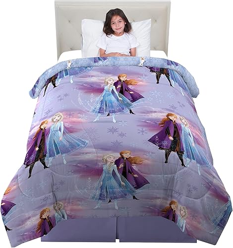 Disney Frozen 2 - Ropa de cama para niños, edredón de microfibra suave, individual, producto oficial de Disney por Franco